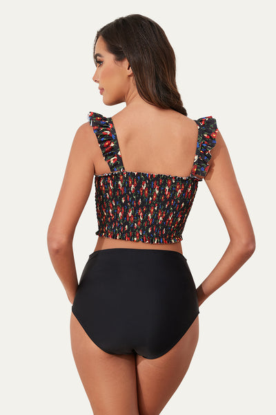 ruffled-bandeau-bathing-suit-set-high-waisted-maternity-swim-bottoms#color_gaudy-raiment-black