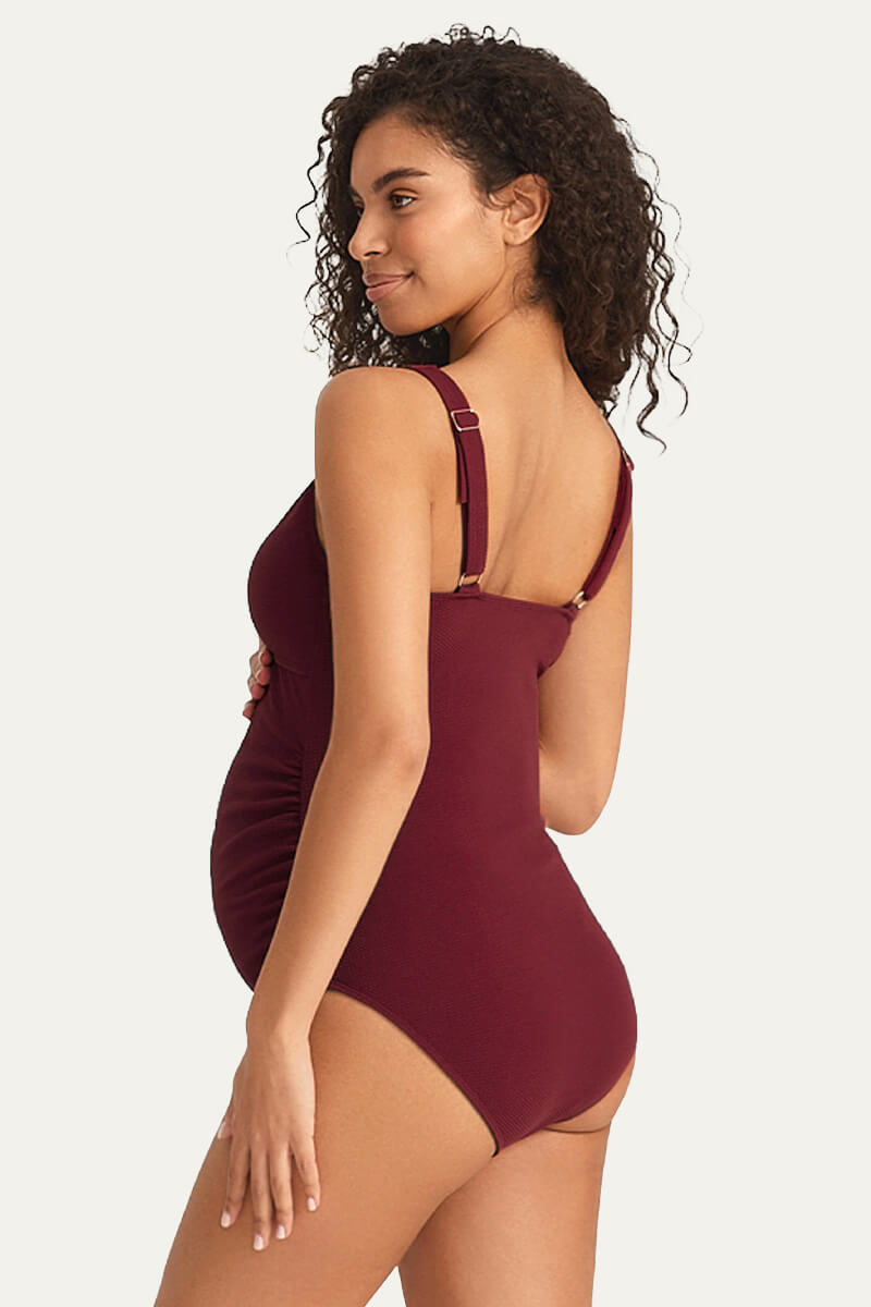 one-piece-scalloped-ruched-front-pregnancy-bathing-suit#color_burgundy